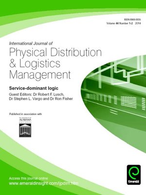 cover image of International Journal of Physical Distribution & Logistics Management, Volume 44, Issue 1 & 2